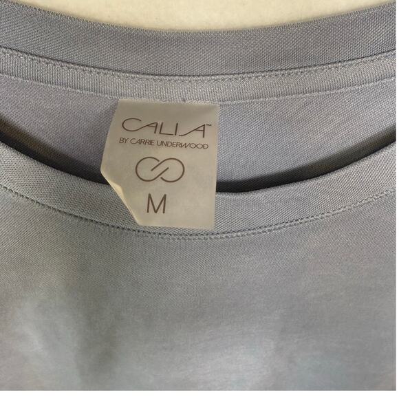 Calia Gray Blue Cotton Modal T-Shirt Dress, Size M - Picture 3 of 4